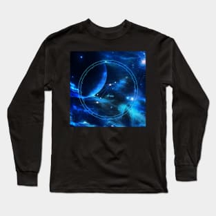 Golden zodiac aries star sign Long Sleeve T-Shirt